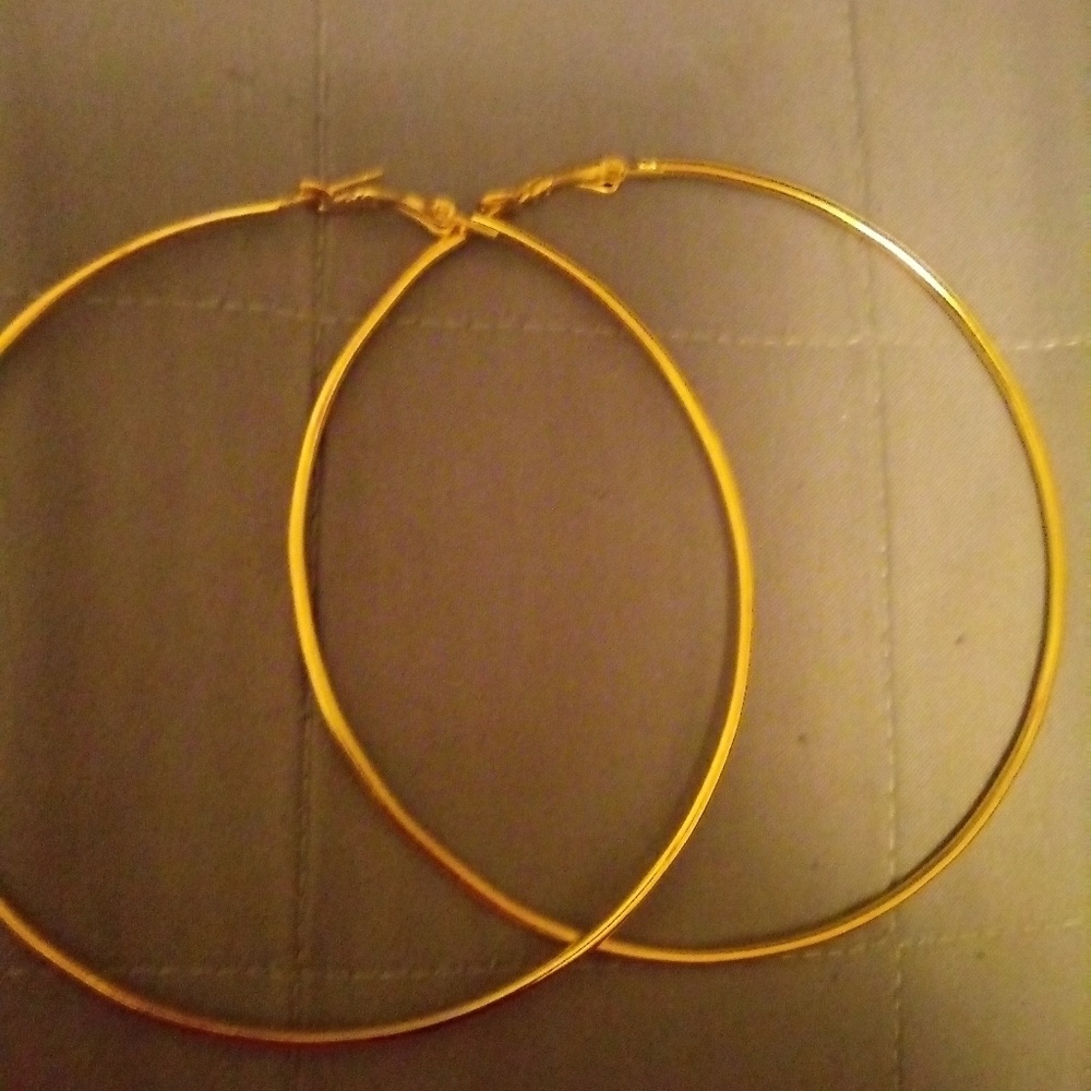 Big Gold Fashion Hoop Earrings